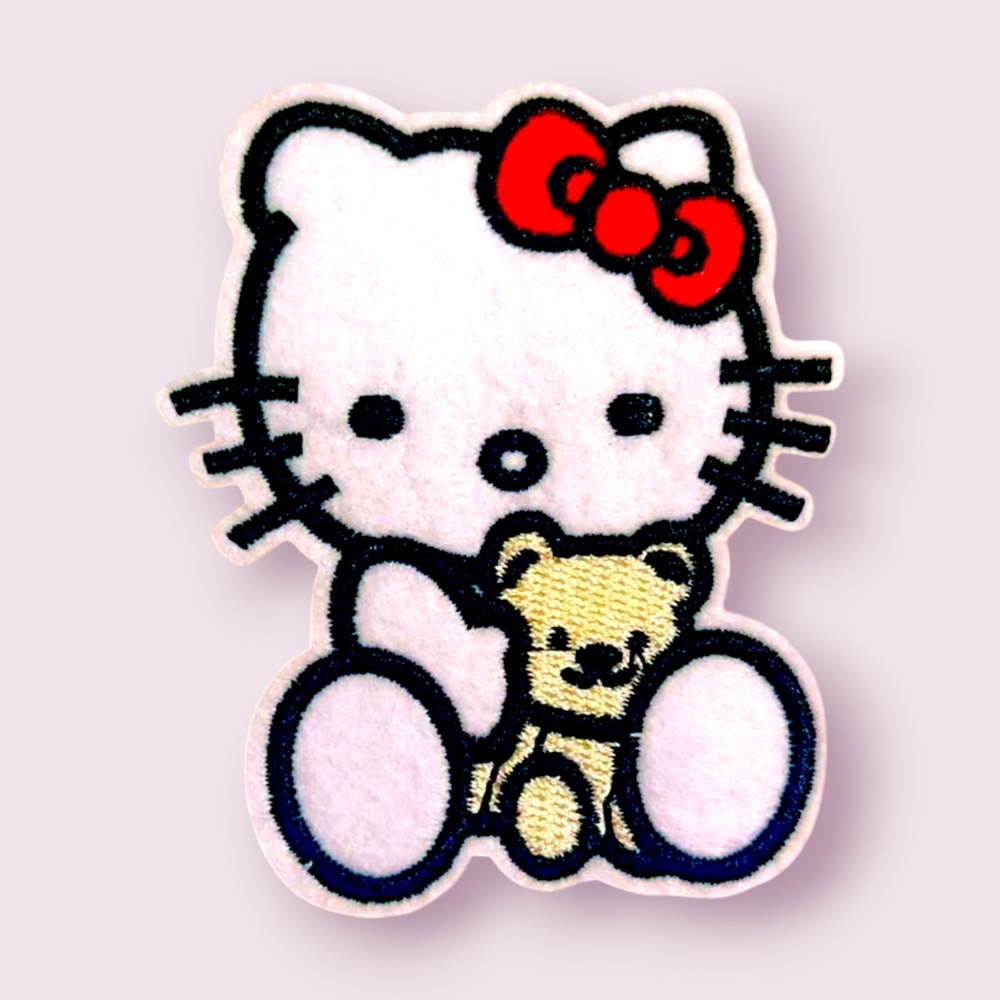 A22-Hello Kitty‎ with bear-Iron on patch